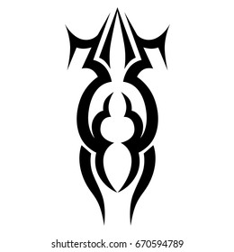 Tattoo tribal vector design. Simple logo. Individual designer isolated element for decorating the body of women, men and girls arm, leg and other body parts. Abstract illustration.