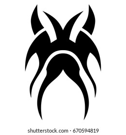Tattoo tribal vector design. Simple logo. Individual designer isolated element for decorating the body of women, men and girls arm, leg and other body parts. Abstract illustration.
