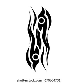 Tattoo tribal vector design. Simple logo. Individual designer isolated element for decorating the body of women, men and girls arm, leg and other body parts. Abstract illustration.