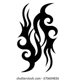 Fire Flame Tattoo Stock Vector (Royalty Free) 43803229 | Shutterstock