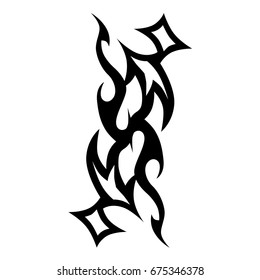 Tattoo tribal vector design. Simple logo. Individual designer isolated element for decorating the body of women, men and girls arm, leg and other body parts. Abstract illustration.