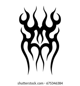 Tattoo tribal vector design. Simple logo. Individual designer isolated element for decorating the body of women, men and girls arm, leg and other body parts. Abstract illustration.