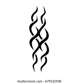 Tattoo tribal vector design. Simple logo. Individual designer isolated element for decorating the body of women, men and girls arm, leg and other body parts. Abstract illustration.