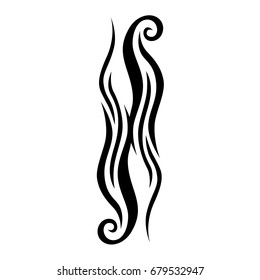 Tattoo tribal vector design. Simple logo. Individual designer isolated element for decorating the body of women, men and girls arm, leg and other body parts. Abstract illustration.