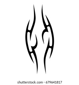 Tattoo tribal vector design. Simple logo. Individual designer isolated element for decorating the body of women, men and girls arm, leg and other body parts. Abstract illustration.