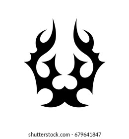Tattoo tribal vector design. Simple logo. Individual designer isolated element for decorating the body of women, men and girls arm, leg and other body parts. Abstract illustration.
