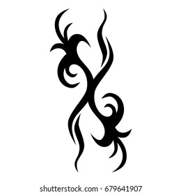 Tattoo tribal vector design. Simple logo. Individual designer isolated element for decorating the body of women, men and girls arm, leg and other body parts. Abstract illustration.