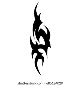 Tattoo tribal vector design. Simple logo. Individual designer isolated element for decorating the body of women, men and girls arm, leg and other body parts. Abstract illustration.