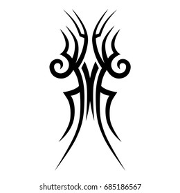 Tattoo tribal vector design. Simple logo. Individual designer isolated element for decorating the body of women, men and girls arm, leg and other body parts. Abstract illustration.