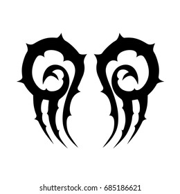 Tattoo tribal vector design. Simple  symbol. Design for men, woman and girl. Abstract  pattern.