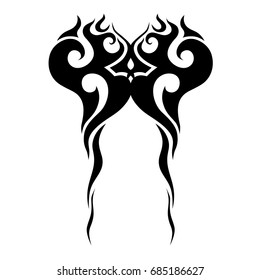 Tattoo tribal vector design. Simple  symbol. Design for men, woman and girl. Abstract  pattern.