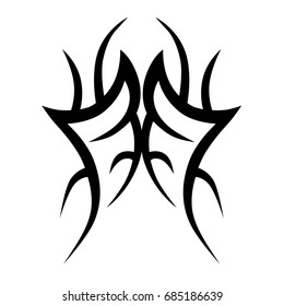 Tattoo tribal vector design. Simple logo. Individual designer isolated element for decorating the body of women, men and girls arm, leg and other body parts. Abstract illustration.