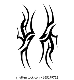 Tattoo tribal vector design. Simple  symbol. Design for men, woman and girl. Abstract  pattern.