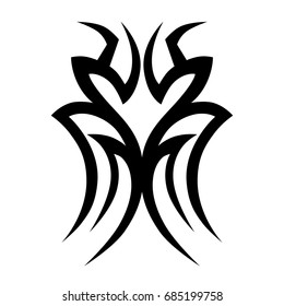 Tattoo tribal vector design. Simple  symbol. Design for men, woman and girl. Abstract  pattern.