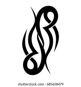 Tattoo tribal vector design. Simple  symbol. Design for men, woman and girl. Abstract  pattern.