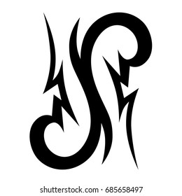 Tattoo tribal vector design. Simple  symbol. Design for men, woman and girl. Abstract  pattern.