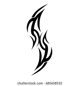 Tattoo tribal vector design. Simple  symbol. Design for men, woman and girl. Abstract  pattern.
