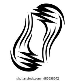 Tattoo tribal vector design. Simple  symbol. Design for men, woman and girl. Abstract  pattern.