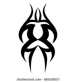 Tattoo tribal vector design. Simple  symbol. Design for men, woman and girl. Abstract  pattern.