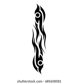 Tattoo tribal vector design. Simple  symbol. Design for men, woman and girl. Abstract  pattern.