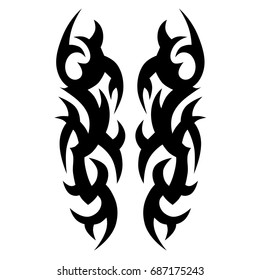 Tattoo tribal vector design. Simple  symbol. Design for men, woman and girl. Abstract  pattern.