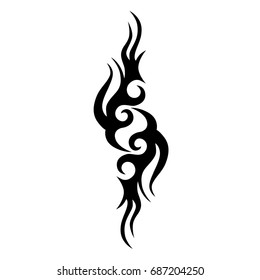 Tattoo tribal vector design. Simple logo. Individual designer isolated element for decorating the body of women, men and girls arm, leg and other body parts. Abstract illustration.