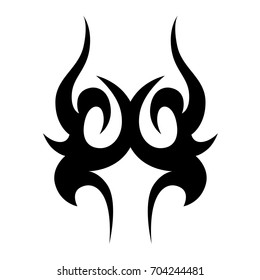 Tattoo tribal vector design. Simple logo. Individual designer isolated element for decorating the body of women, men and girls arm, leg and other body parts. Abstract illustration.