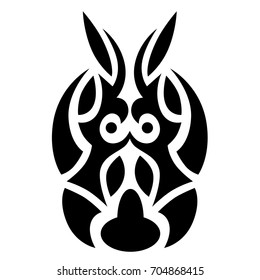 Tattoo tribal vector design. Simple logo. Individual designer isolated element for decorating the body of women, men and girls arm, leg and other body parts. Abstract illustration.