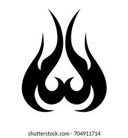 Tattoo tribal vector design. Simple logo. Individual designer isolated element for decorating the body of women, men and girls arm, leg and other body parts. Abstract illustration.