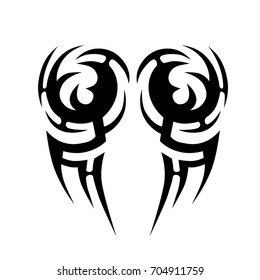 Tattoo tribal vector design. Simple logo. Individual designer isolated element for decorating the body of women, men and girls arm, leg and other body parts. Abstract illustration.