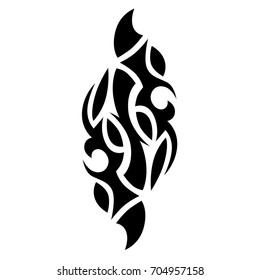 Tattoo tribal vector design. Simple logo. Individual designer isolated element for decorating the body of women, men and girls arm, leg and other body parts. Abstract illustration.