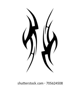 Tattoo tribal vector design. Simple logo. Individual designer isolated element for decorating the body of women, men and girls arm, leg and other body parts. Abstract illustration.