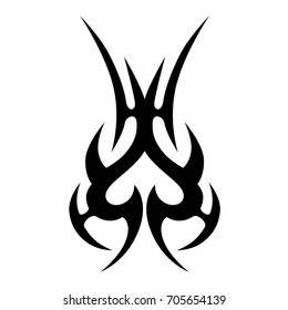 Tattoo tribal vector design. Simple logo. Individual designer isolated element for decorating the body of women, men and girls arm, leg and other body parts. Abstract illustration.