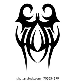 Tattoo tribal vector design. Simple logo. Individual designer isolated element for decorating the body of women, men and girls arm, leg and other body parts. Abstract illustration.