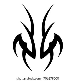 Tattoo tribal vector design. Simple logo. Individual designer isolated element for decorating the body of women, men and girls arm, leg and other body parts. Abstract illustration.
