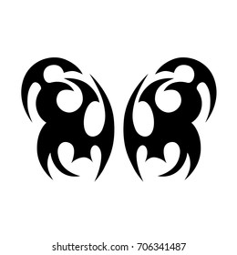 Tattoo tribal vector design. Simple logo. Individual designer isolated element for decorating the body of women, men and girls arm, leg and other body parts. Abstract illustration.