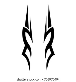 Tattoo tribal vector design. Simple logo. Individual designer isolated element for decorating the body of women, men and girls arm, leg and other body parts. Abstract illustration.