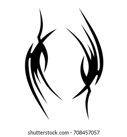 Tattoo tribal vector design. Simple logo. Individual designer isolated element for decorating the body of women, men and girls arm, leg and other body parts. Abstract illustration.