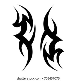 Tattoo tribal vector design. Simple logo. Individual designer isolated element for decorating the body of women, men and girls arm, leg and other body parts. Abstract illustration.
