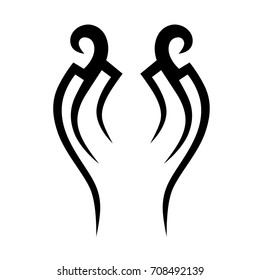 Tattoo tribal vector design. Simple logo. Individual designer isolated element for decorating the body of women, men and girls arm, leg and other body parts. Abstract illustration.