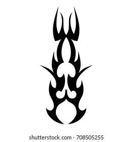 Tattoo tribal vector design. Simple logo. Individual designer isolated element for decorating the body of women, men and girls arm, leg and other body parts. Abstract illustration.