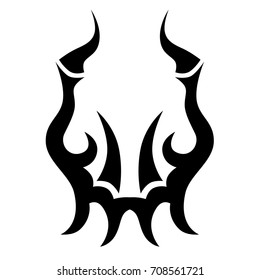 Tattoo tribal vector design. Simple logo. Individual designer isolated element for decorating the body of women, men and girls arm, leg and other body parts. Abstract illustration.