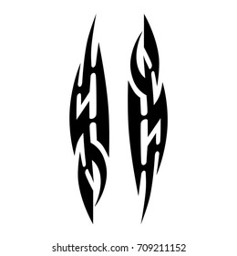 Tattoo tribal vector design. Simple logo. Individual designer isolated element for decorating the body of women, men and girls arm, leg and other body parts. Abstract illustration.