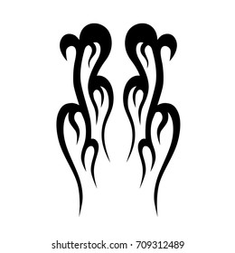 Tattoo tribal vector design. Simple logo. Individual designer isolated element for decorating the body of women, men and girls arm, leg and other body parts. Abstract illustration.