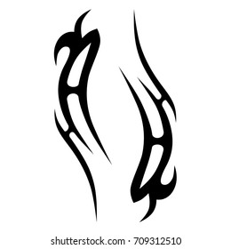 Tattoo tribal vector design. Simple logo. Individual designer isolated element for decorating the body of women, men and girls arm, leg and other body parts. Abstract illustration.