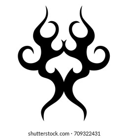 Tattoo tribal vector design. Simple logo. Individual designer isolated element for decorating the body of women, men and girls arm, leg and other body parts. Abstract illustration.