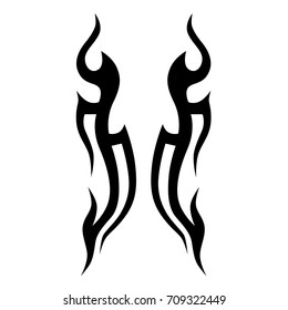 Tattoo tribal vector design. Simple logo. Individual designer isolated element for decorating the body of women, men and girls arm, leg and other body parts. Abstract illustration.