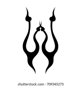 Tattoo tribal vector design. Simple logo. Individual designer isolated element for decorating the body of women, men and girls arm, leg and other body parts. Abstract illustration.