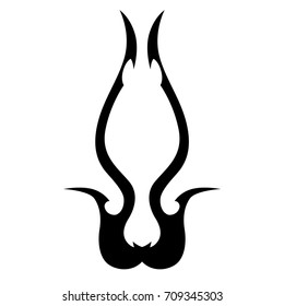 Tattoo tribal vector design. Simple logo. Individual designer isolated element for decorating the body of women, men and girls arm, leg and other body parts. Abstract illustration.