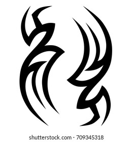 Tattoo tribal vector design. Simple logo. Individual designer isolated element for decorating the body of women, men and girls arm, leg and other body parts. Abstract illustration.